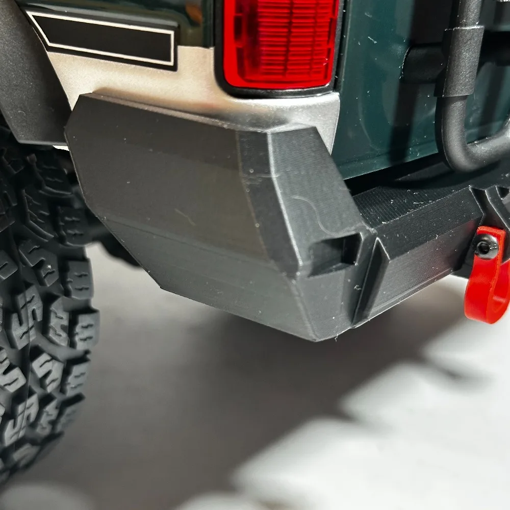 RC Crawler Upgrade Mod Parts Custom Spare Tire Carrier Rear Bumper For FMS 1/10 FCX10 LC80/PRO Simulation Decor Accessories