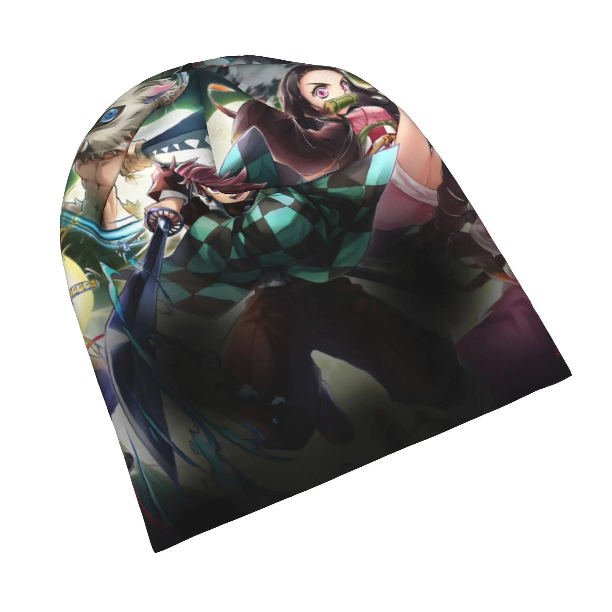 1 Piece  Outdoor Hats Demon Slayer Kimetsu no Yaiba Thin Hat Bonnet Special Skullies Caps Men Women's Earmuffs