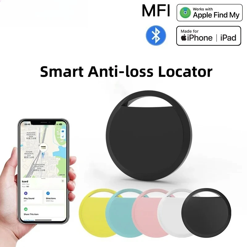 GPS Smart Air Tag Bluetooth Tracker Dispositivo antipérdida para llaves Cartera Equipaje Funciona solo con Apple Find My iOS