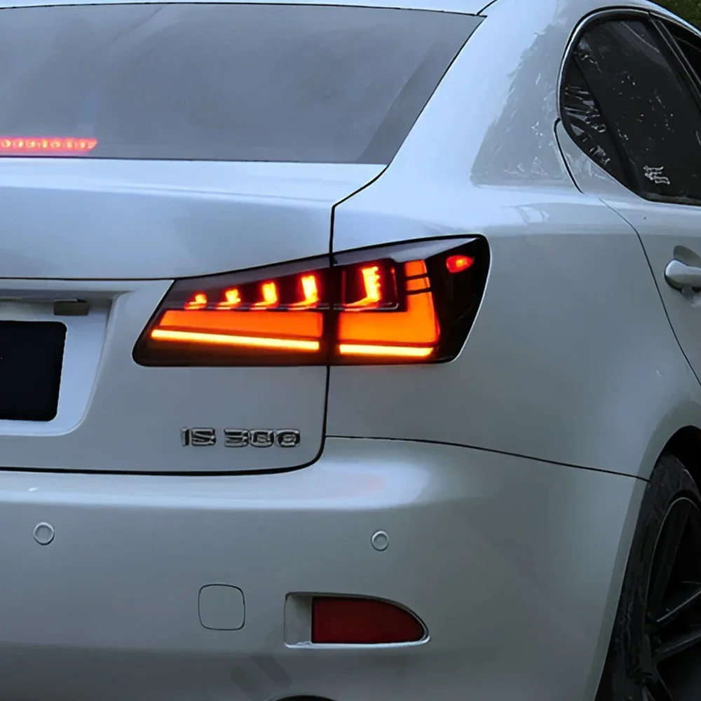مجموعة مصابيح خلفية خلفية للسيارات لكزس IS200 IS250 IS250C IS300H IS350 2006-2012 LED مصابيح خلفية للسيارة التوصيل والتشغيل #6