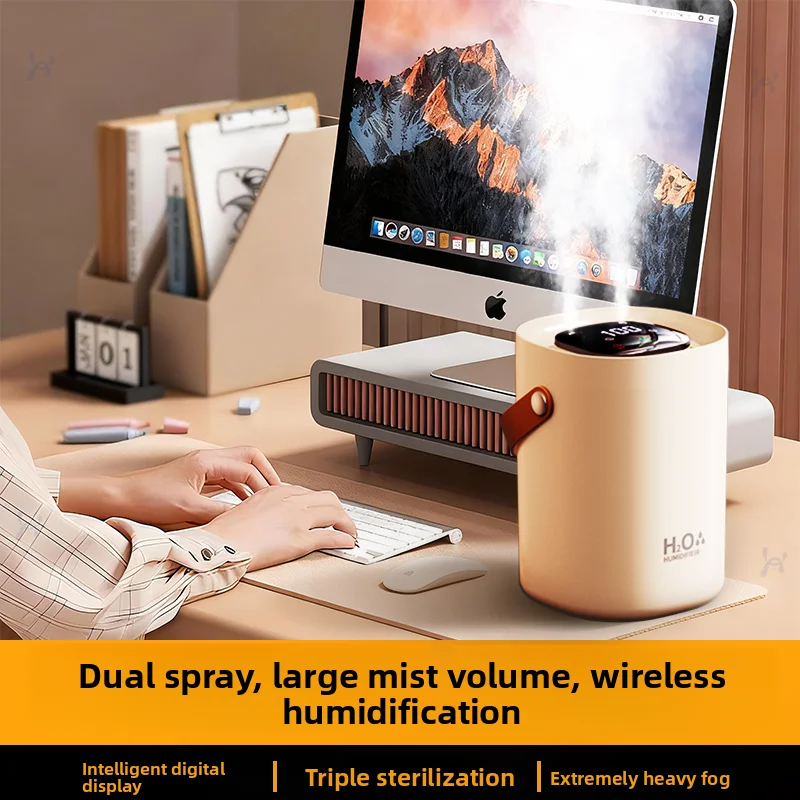 

Маленький домашний увлажнитель воздуха для спальни, бесшумный, для офиса, общежития, с большим объемом распыления, миниатюрный, портативный, подходит для беременных женщин и