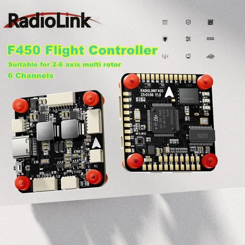 Radiolink F405 FC Stack-STM32F405RGT6 SPL06 Barometer 6 Channels Betaflight/INAV OSD For Racing Drone Quadcopter