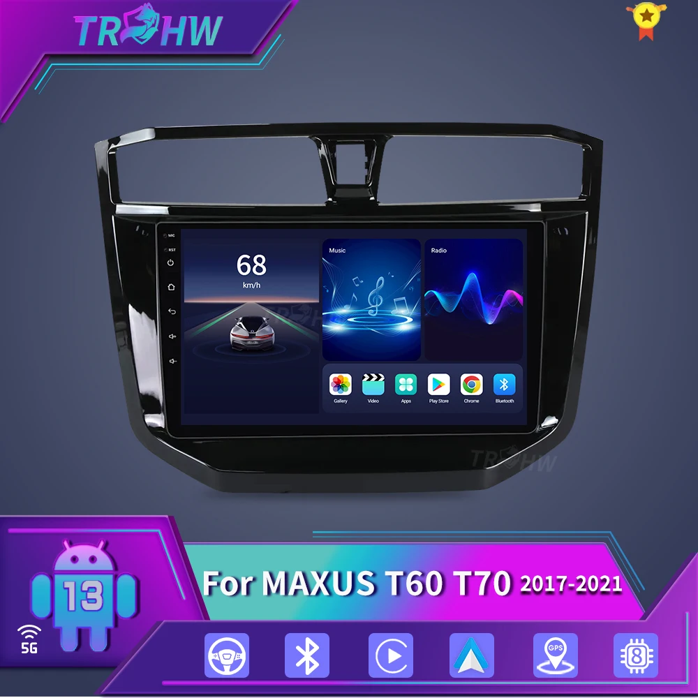 

For MAXUS T60 T70 Pickup 2017 - 2021 Car DVD GPS Navigation Auto Radio Stereo Multimedia Player Unit Carplay Screen