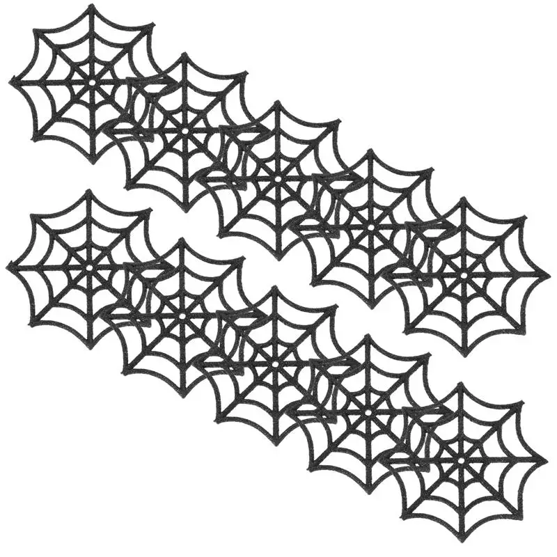 10pcs Halloween Spider Web Decoration Black White Stretchy Cobweb Party Bar Haunted House Home Decoration Halloween Party