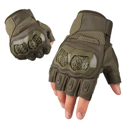 New Men Half Finger Gloves Combat Paintball Hunting Shooting Airsoft Hard Shell Protective Gear