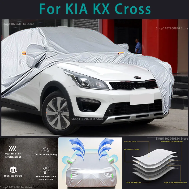 

For Kia KX Cross 210T Full Car Covers Outdoor Sun uv protection Dust Rain Snow Protective Auto Protective cover