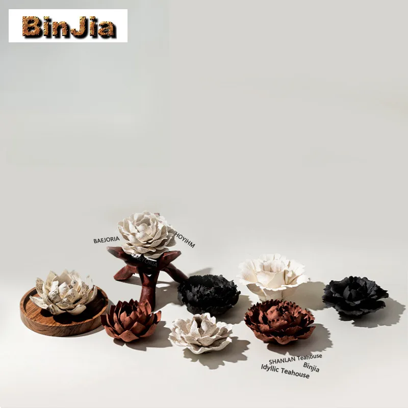 BAEJORIA Fingers Holding Flowers Incense Holder Water Fountain Decoration Incense Burners Consecrate Censer Teaware Ornaments