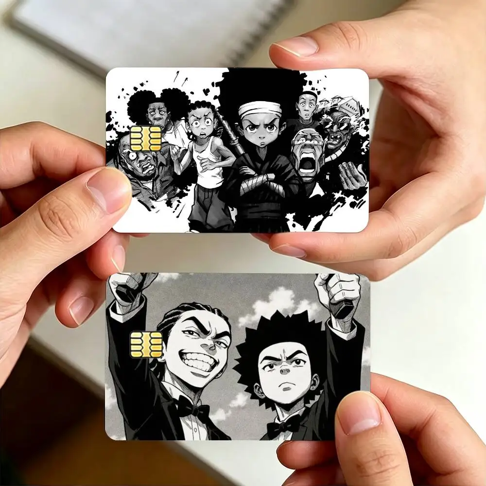 ANIME T-The Boondocks Credit Card Skin Stickers For VISA Bank Bus Metro Access Card Protective Film Cover Sticker