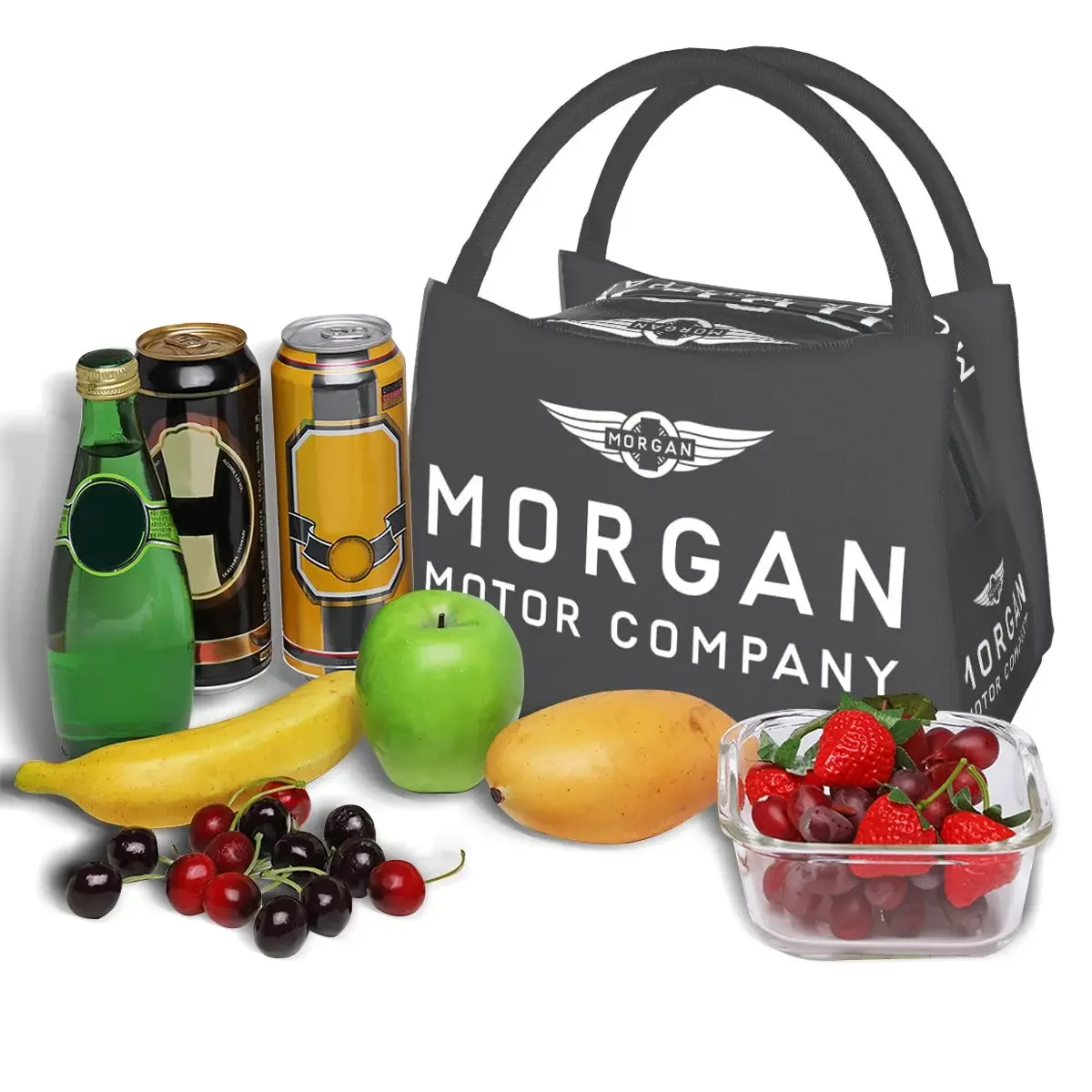 Morgan Motor Car Company Insulated Lunch Bag for Women Bento Storage Food Boxes Portable Container Cooler Thermal Lunch Box Tote