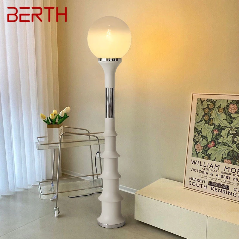 

BERTH Nordic Minimalism Floor Lamp Cream Style Living Room Bedroom LED Creativity Decorative Atmosphere