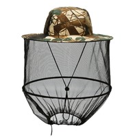 Outdoor Sunscreen Mosquito Hat Repellent Protection Foldable Bucket Hat Insect Bee Protection Casual Fishing Sun Cap