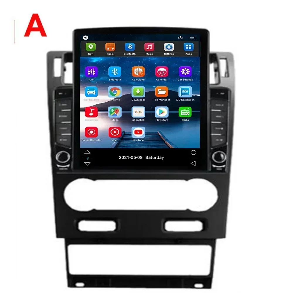 For Tesla Style 2Din Android 13 Car Radio For Ford Mondeo 3 2000-2006 2007 Multimedia Video Player GPS Stereo Carplay DSP RDS