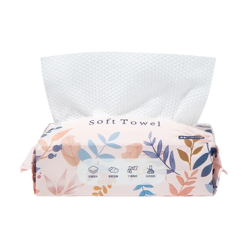 110 PCS Natural Disposable Face Towel Travel Facial Cleansing Wet And Dry Makeup Remover Pearl Cotton Soft Makeup Nonwoven Towel