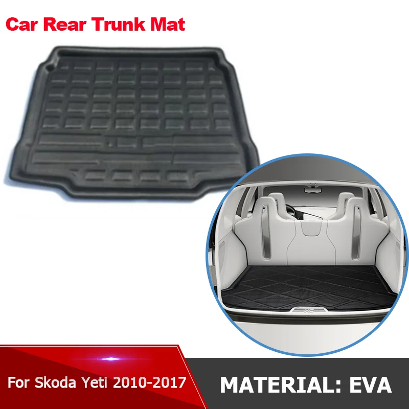 

EVA Car Rear Trunk Mat Waterproof Protective Liner Trunk Tray Floor Mat Car Accessories for Skoda Yeti 5L 2010~2017 2015 2016