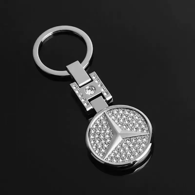 Car Diamond Metal Keychain Pendant Key Ring Auto Accessories For Mercedes Benz AMG W203 W206 W220 W205 W211 W212 W201 W210 W108