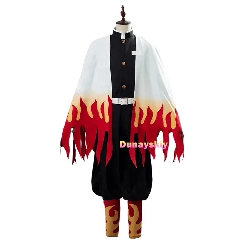 

Anime Rengoku Kyoujurou Cosplay Kimono Demon Cosplay Costume Uniform Haori Wig Suit Halloween Role Playing Costume