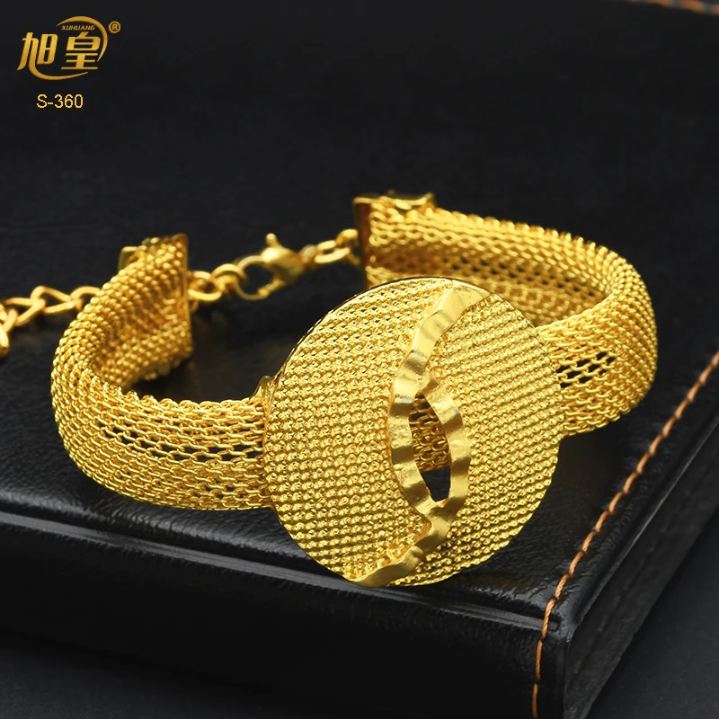 XUHUANG Luxury Round Gold Plated Necklace Sets For Women Wedding Dubai African Jewelry Set Indian Jewellery Anniversary Gifts