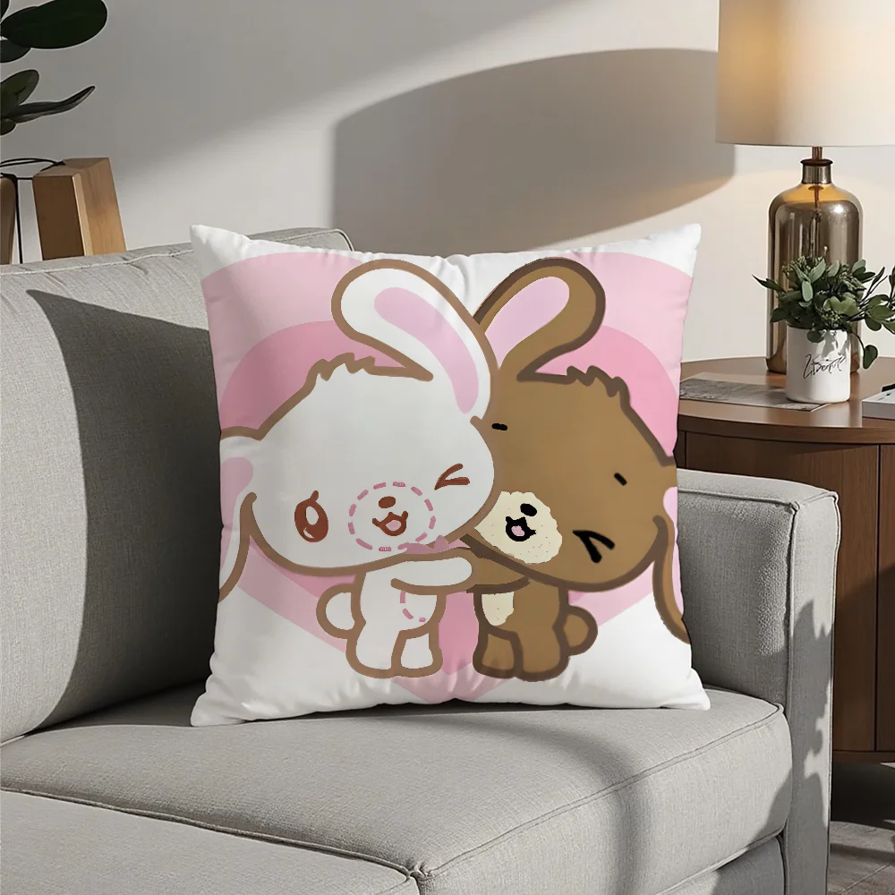 

Kawaii Bunny S-Sugarbunnies Pillow Case Plush Fabric Soft Pillowcase Double Sided Print Cushion Cover Household Gifts