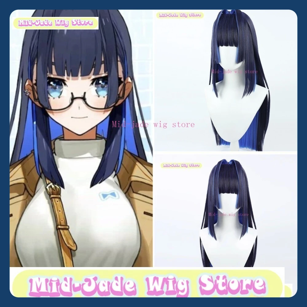 

Магазин париков Mid-jade Hololive EN Ouro Kronii Casual Ver. Косплей Парик Аниме Игра Ролевая Игра Хэллоуин Костюм Реквизит