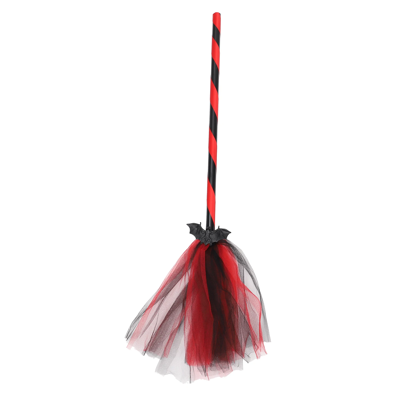 

Simulated Bat Mesh Broom Decor Lightweight Portable Besom Props for Halloween Party Favor Gifts Cosplay Accessories