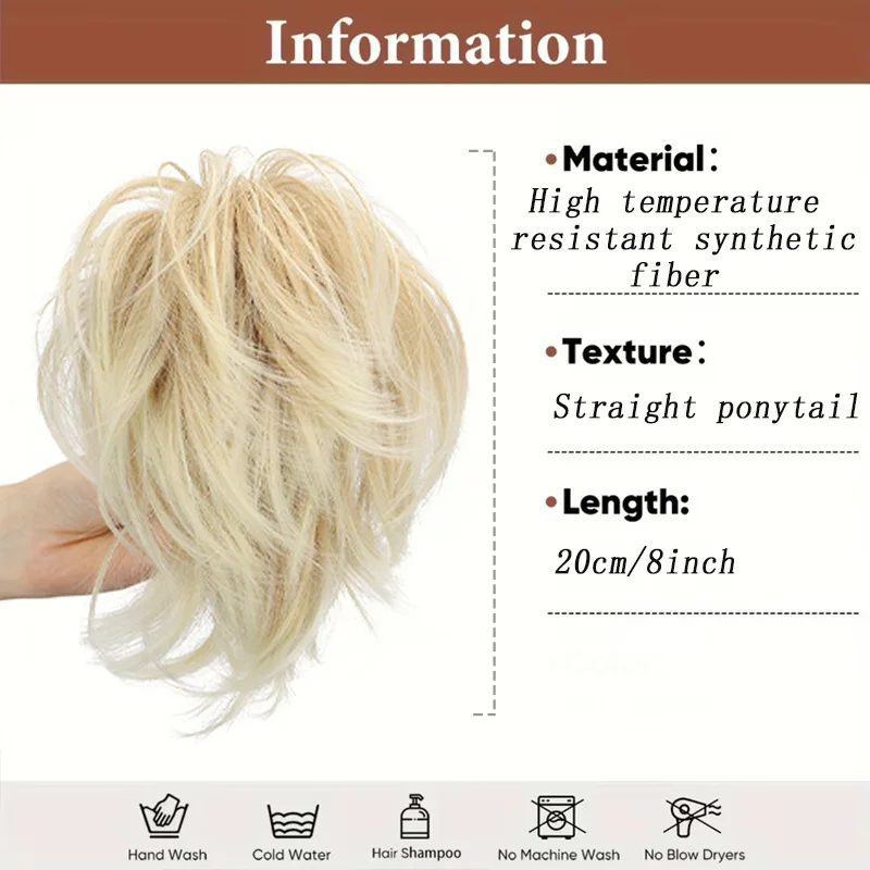 Synthetic Fake Hair Ponytail 8