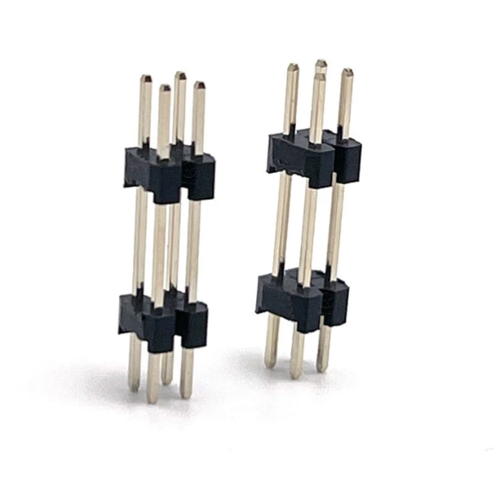 5 szt. 2.54mm 2*40P podwójny rząd podwójne plastikowe L20mm 25mm 30/40/45mm łamliwe złote męskie złącze główkowe płyta PCB dystansowe Rohs
