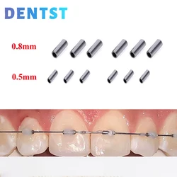 10 sztuk/partia dentystycznych haków ortodontycznych do zaciskania Mini ograniczników na drutach wspornikowych 0.5mm i 0.8mm narzędzie do stomatologii Ortodoncia