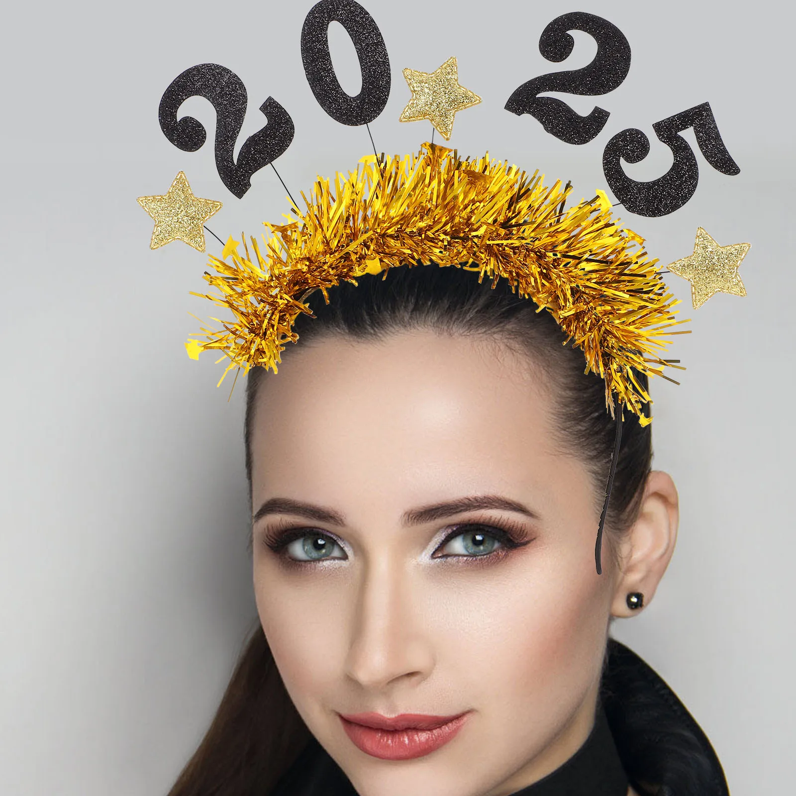 

2025 Digital Star Hairband Headbands Women Lightweight Party Accessories New Year Favors Festive Standout Design Teen Adult Fit