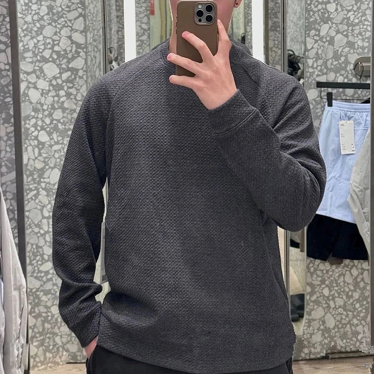 

Cloud Cotton round Ne Men's Sweatirt Comfortable Skin-Friendly Casual Top for Autumn Versatile Warmth Youth Daily Wear