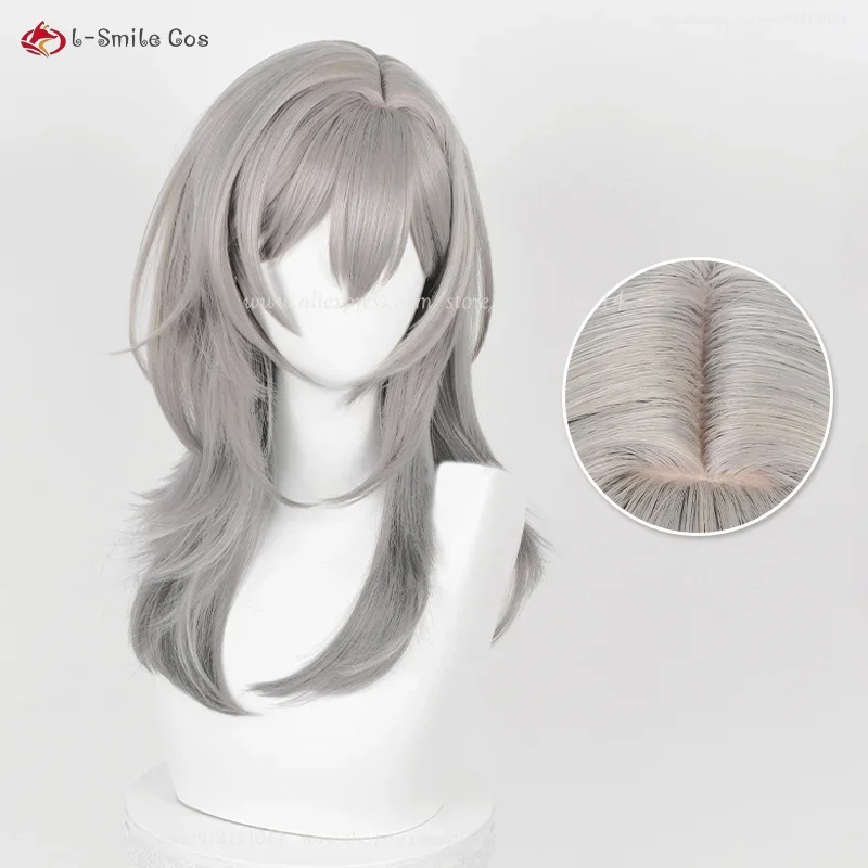 HSR Trailblazer Cosplay Wig 36cm Gray Caelus 52cm Stelle Cosplay Anime Wigs Heat Resistant Synthetic Hair Halloween + Wig Cap