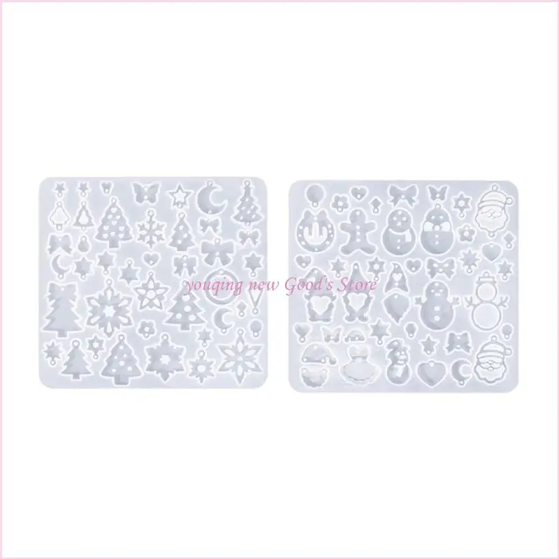 

57QA Festive Earring Silicone Mould Collection With Christmas Tree Snowman Shapes for Jewelry Creation