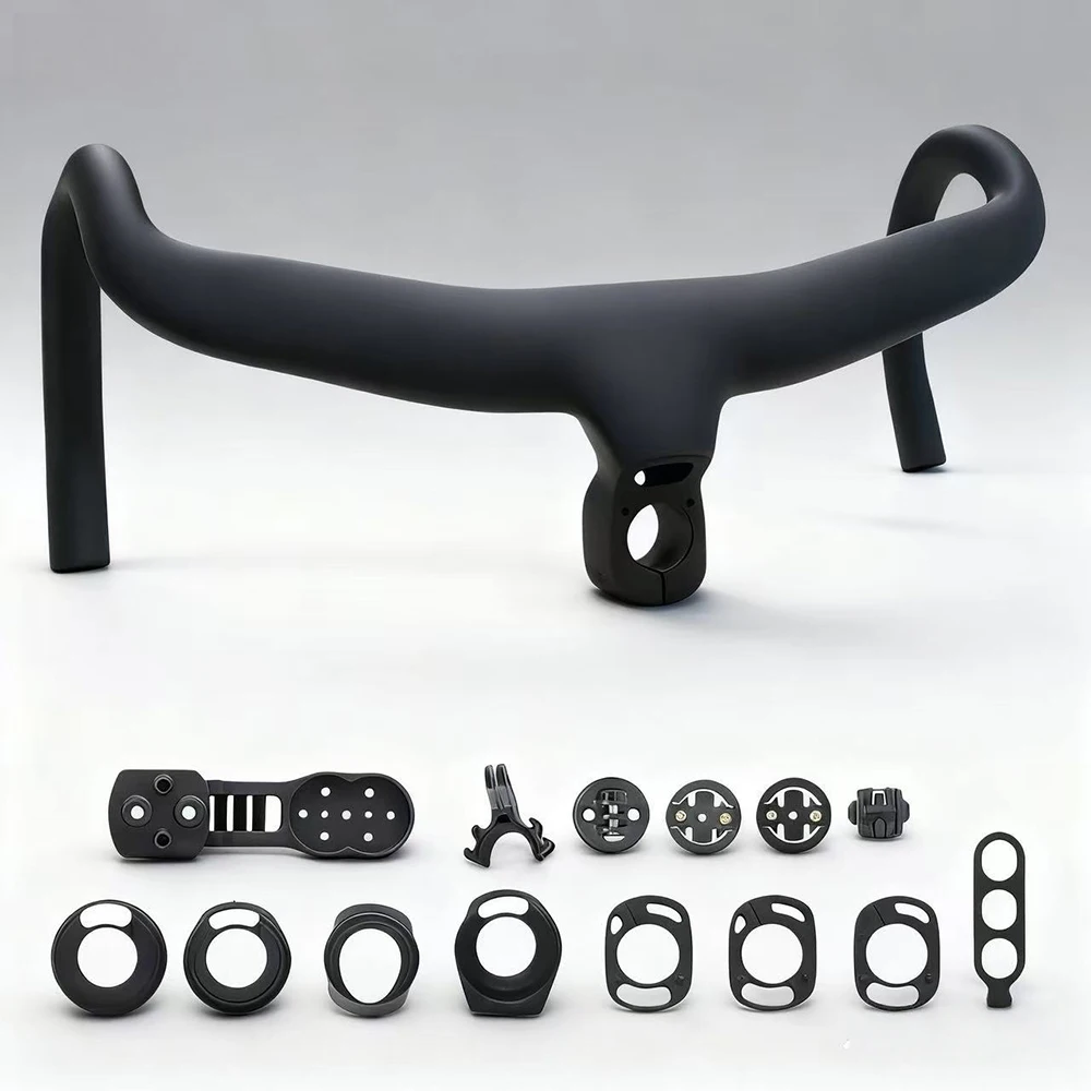 

2025 New Road Handlebar, Internal Cable Routing, DI2 Compatible, 400mm 420mm 440mm Width for Road Bike, with Computer Mount