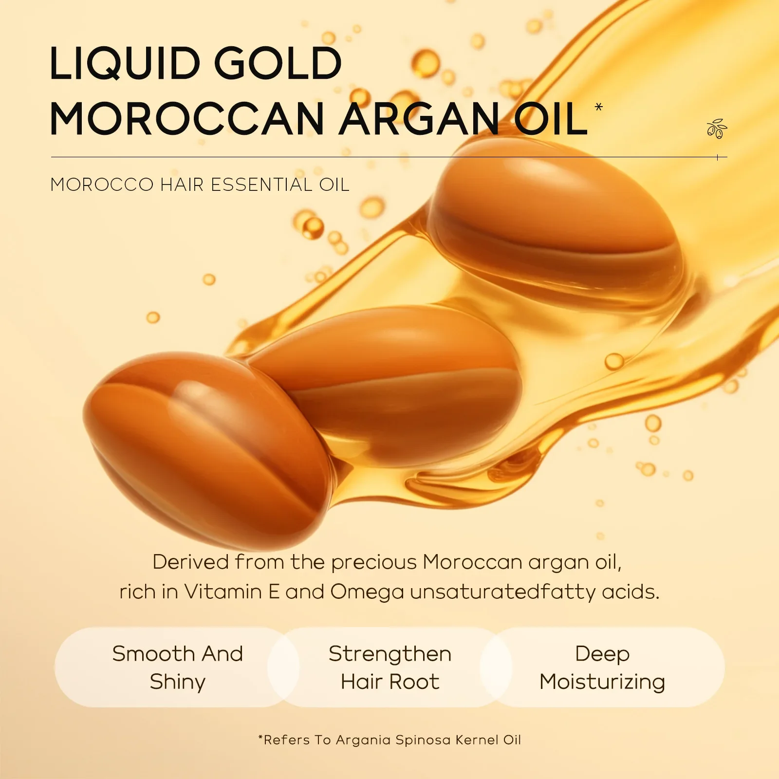 

QUIYUM 50pcs Hair Care Capsule Pure Morocco Argan Oil Hair Care Essential Oil Moisturizer Fast Essence Nourishing Conditioner