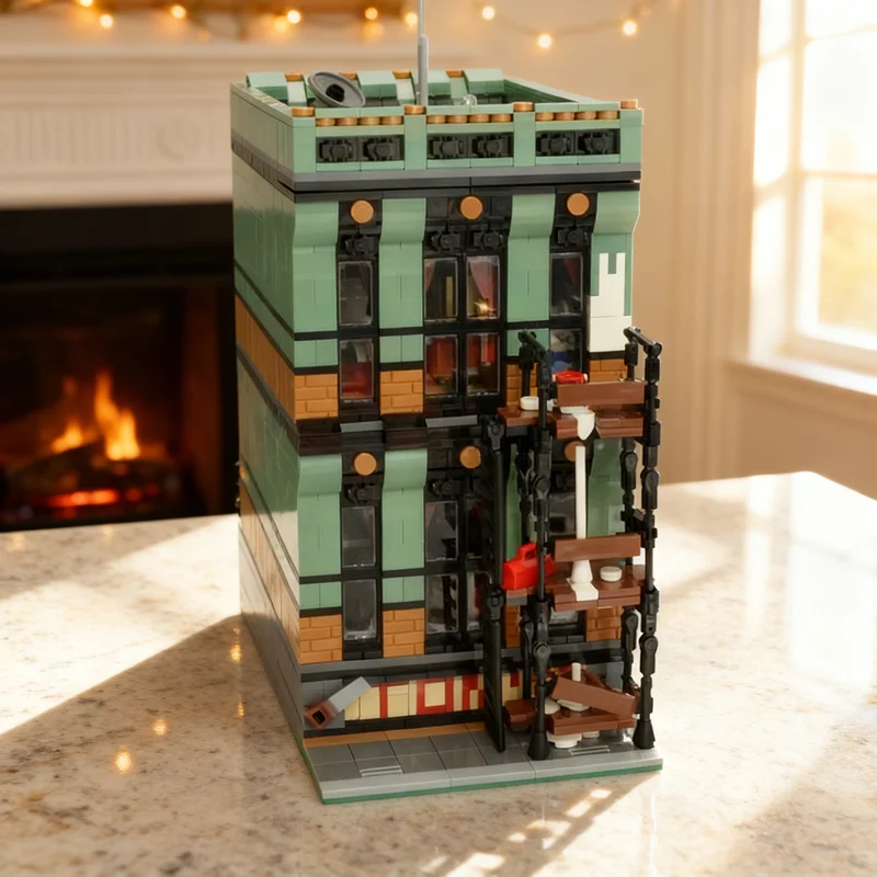 

3058 деталей MOC: Модульная модель уличной сцены «Магазин инструментов» — конструктор, подарок для взрослых, креативный коллекционный декор премиум-класса