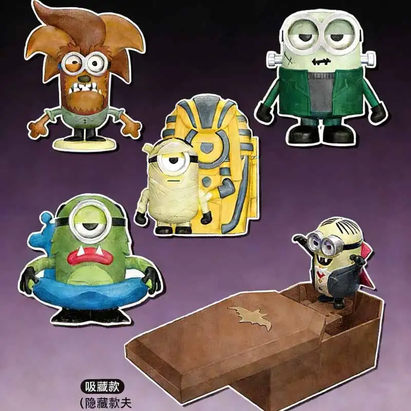 

52toys Minion Monsters Blind Box Toys Creative Funny Desktop Ornament Frankenbob Can Luminous Effect In The Dark Periphery Gifts
