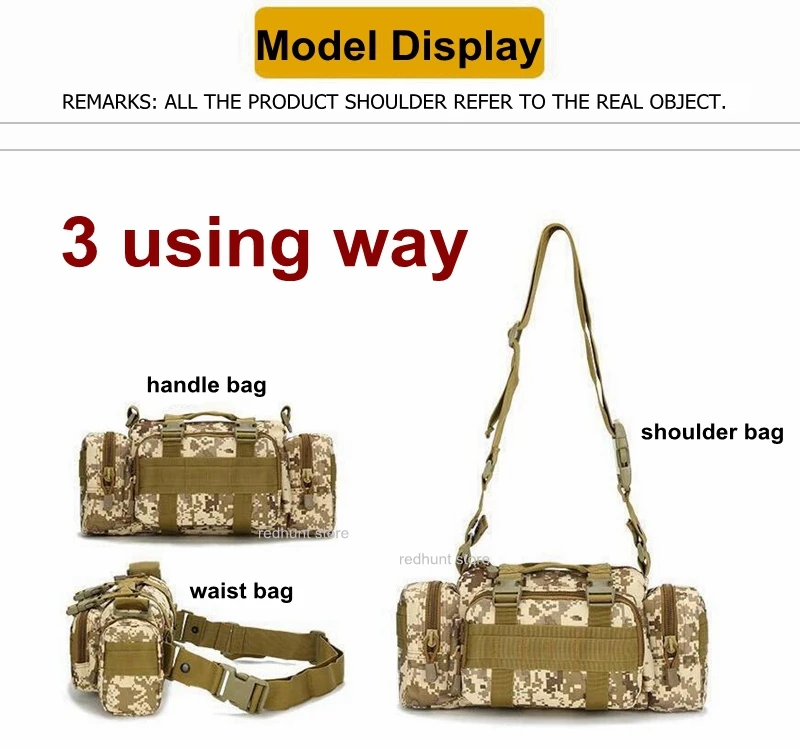 Tactical Fanny Pack Military Assault Waist Bag Hip Belt MOLLE Sling Army Shoulder Bag EDC Camera Handlebar Range Bags