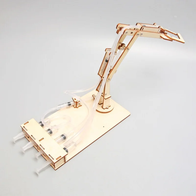 DIY Holz hydraulische mechanische Arm Modell STEM Spielzeug pädagogische Wissenschaft Bausatz für Kinder Puzzle Lerngeschenk – Detail 5