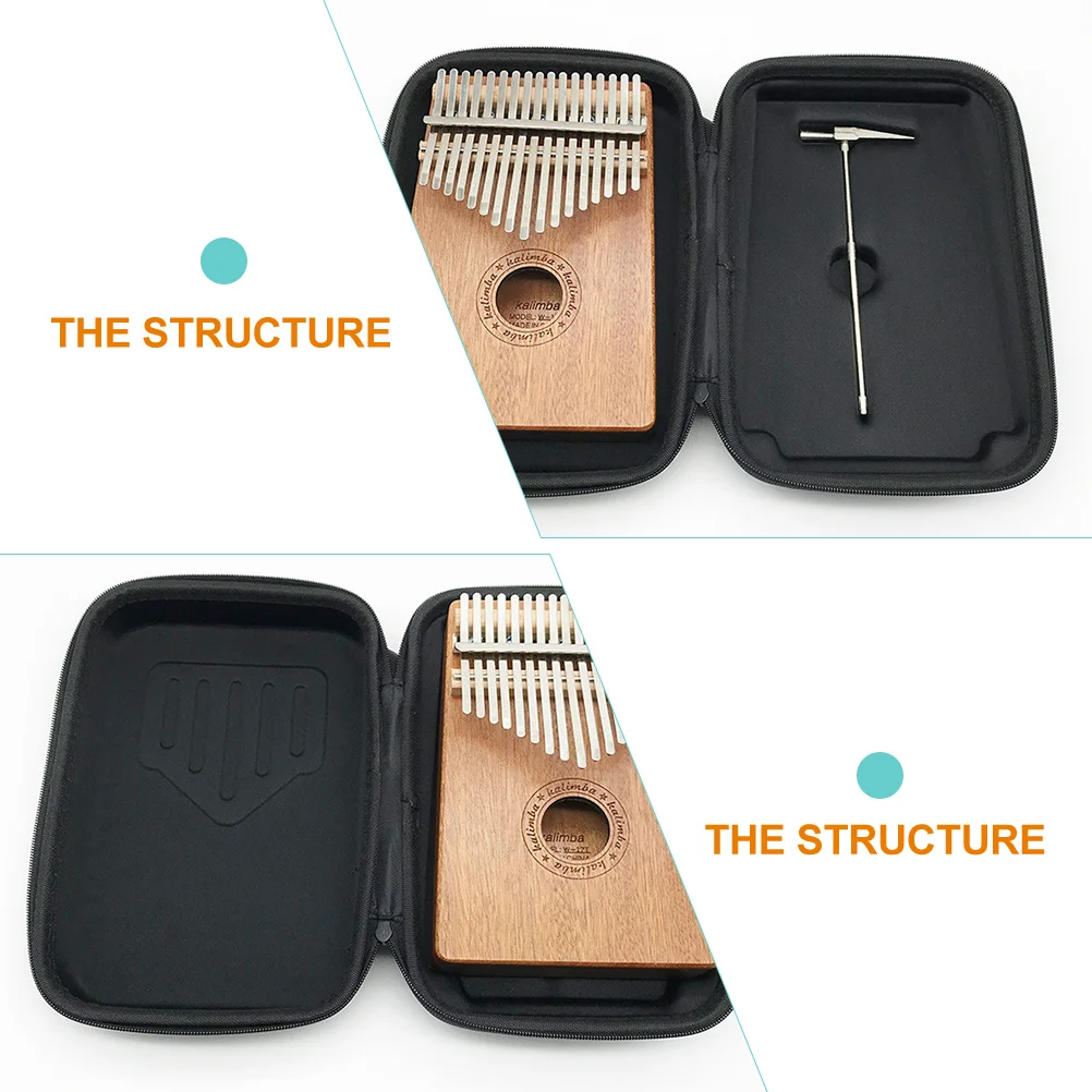 Thicken Gig Bag Kalimba Shoulder Stickers Eva Shockproof Finger Piano Storage Case