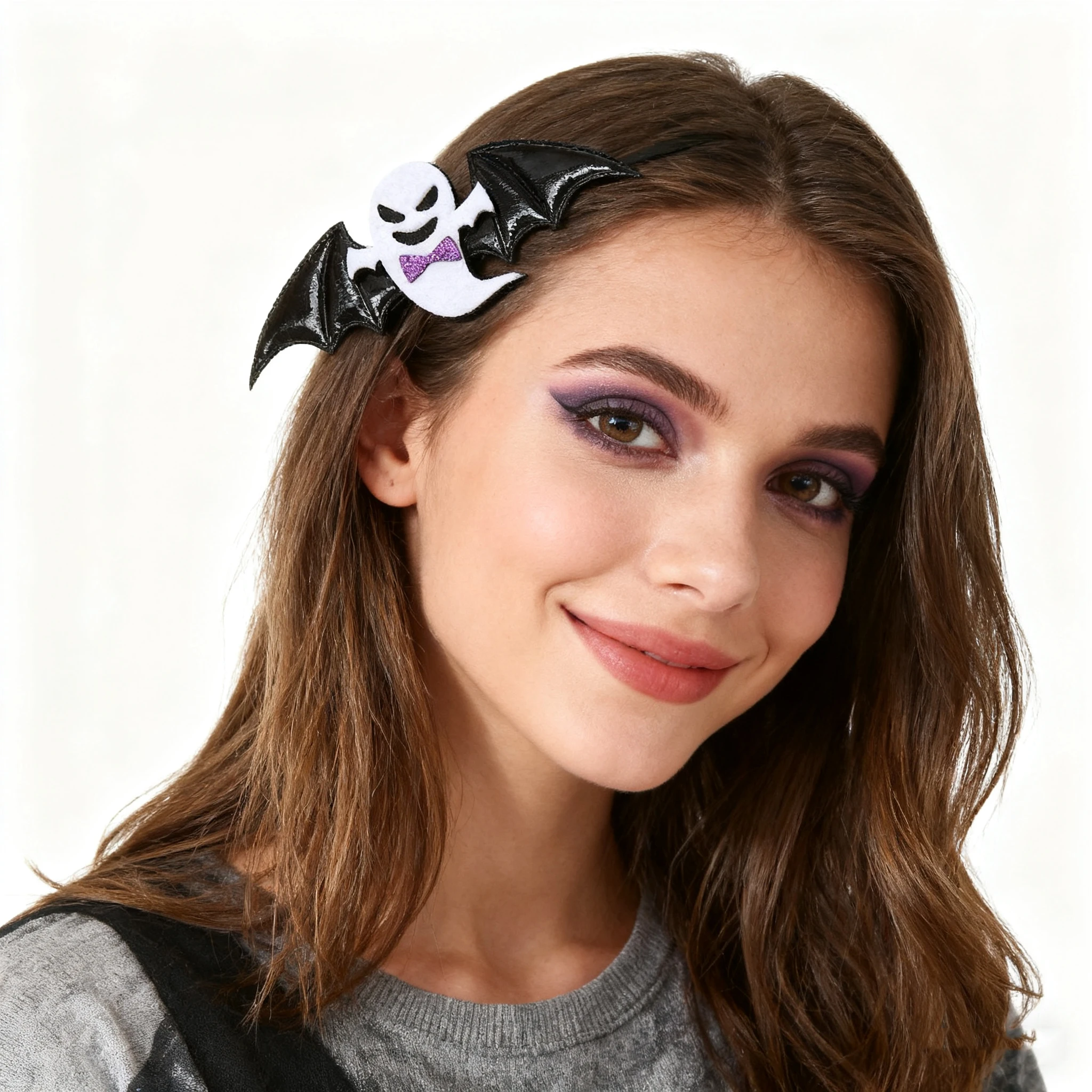 

12PCs/set Halloween Scary Bats Duckbill Hairpin Plastic Hair Clips Hairpins Headband for Women Barrettes Festival Headwear