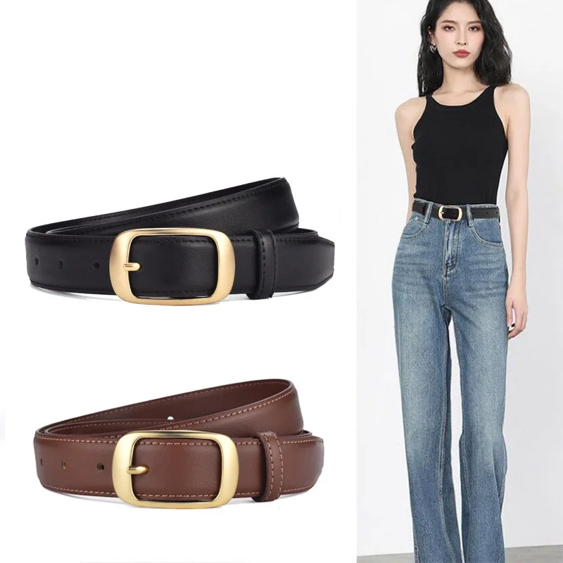 

3.0cm Slim And Small Needle Buckle Belt For Fashionable Men And Women's Business Leisure High-Quality Travel Shopping Jeans Belt