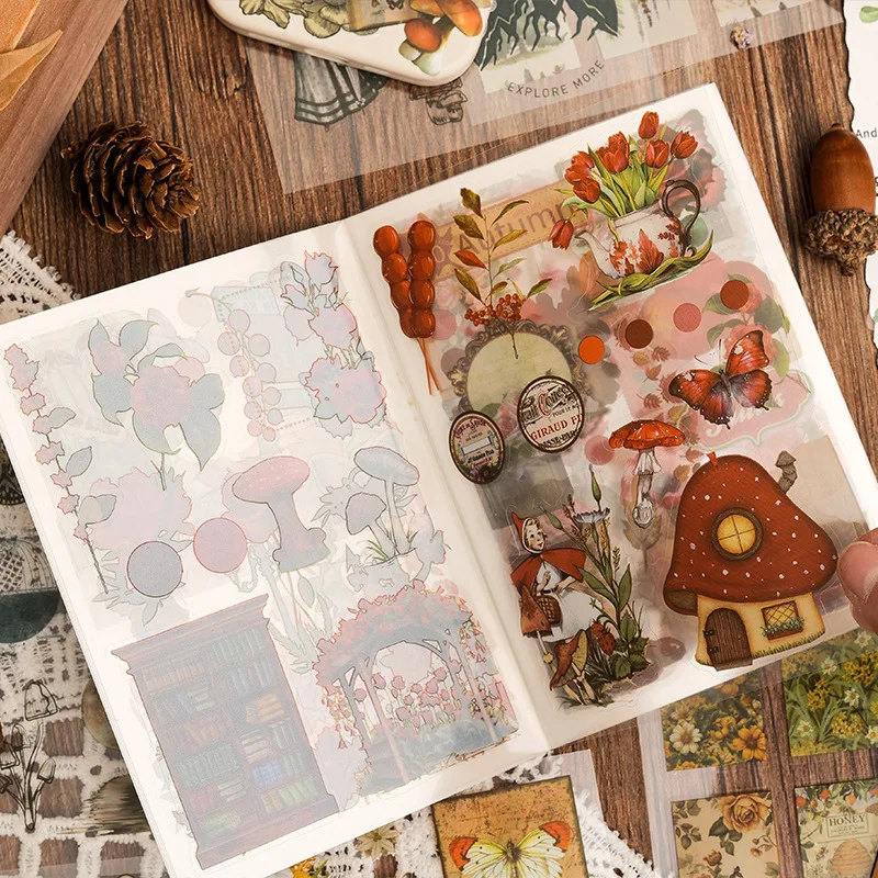 

20pcs Vintage Pet Sticker Books Diy Junk Planner Journal Supplies Creativity Decorative Album Diary Scrapbooking Accessories