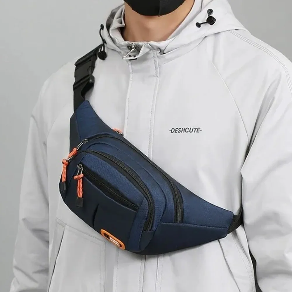 Nuevos bolsos cruzados Oxford para hombre, bolso de hombro duradero de gran capacidad para el pecho, bolso de cintura multifuncional impermeable para hombres y mujeres