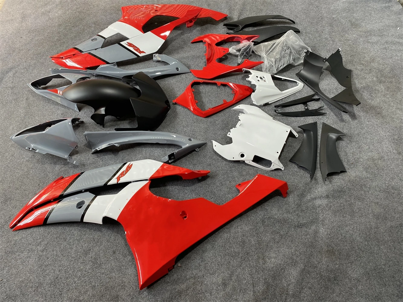 Hot sale Injection mold for R6 2008 2009 - 2016 glossy flat Red gray white fairings 08 09 10 11 12 13 14 15 YZF R6 fairing set