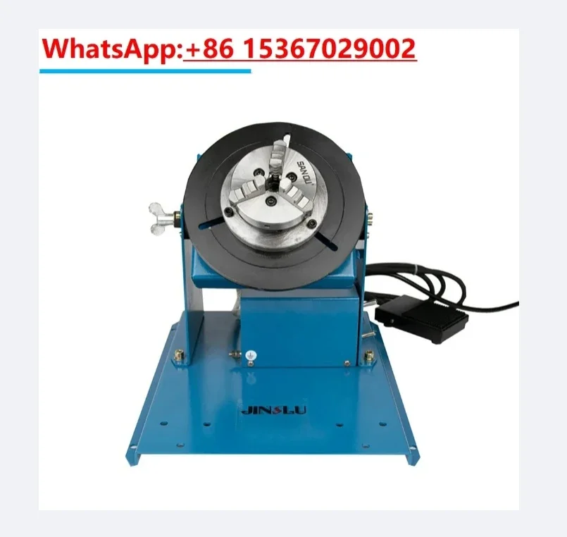 220V BY-10 Mini Welding Positioner Turntable Table 3 Jaw Lathe Chuck K01-63 Pipe Semi-Automatic