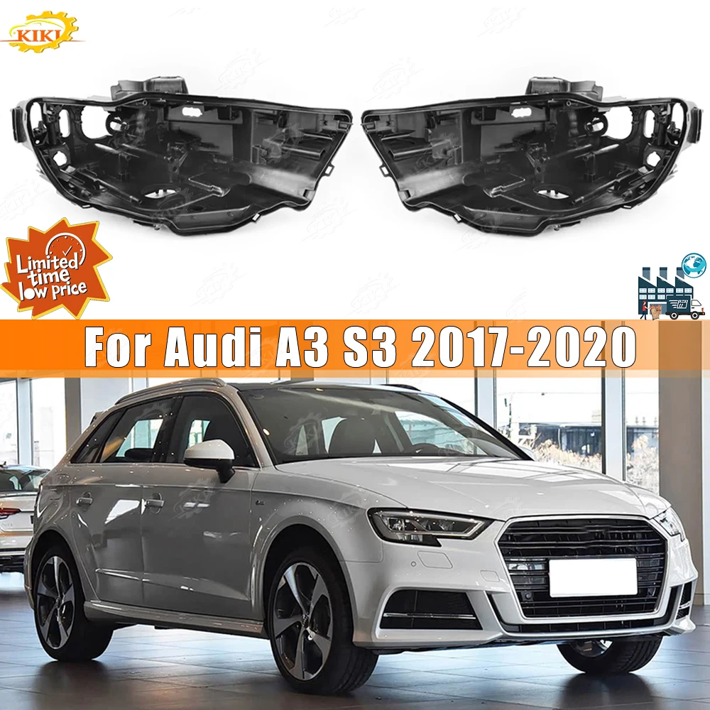 

Подходит для Audi A3 S3 2017 2018 2019 2020: Корпус светодиодной фары, задняя часть фары, пластиковый корпус, автозапчасти.