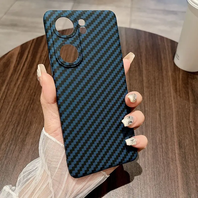 For iQOO Neo9 Neo9S Pro Plus Phone Case Carbon Fiber Skin-friendly Stripe Cover For iQOO Neo9 Neo9S ProPlus Shockproof Funda