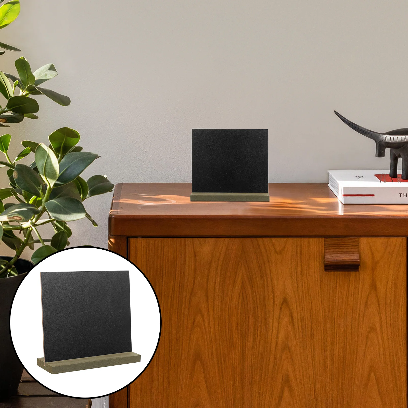 

2Pcs Rustic Small Blackboard Wooden Ornaments Mini Chalkboard Signs Tabletop Message Board Home Decor Blackboard Ornaments