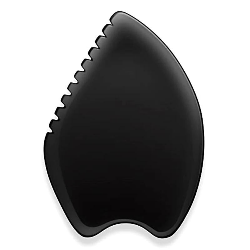 GuaSha Facial Tools Natural Gua Sha Stone Black Obsidian Scraping Board for Physical Therapy and SPA Acupuncture Therapy