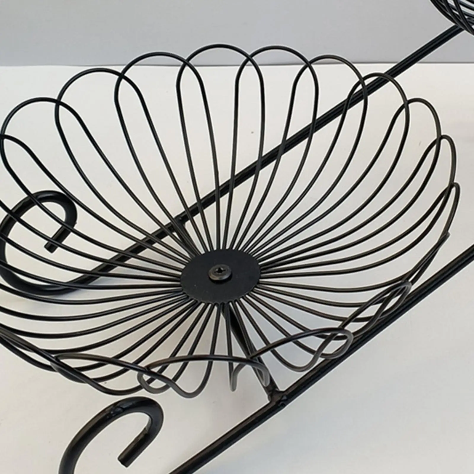 

2 Tier Fruit Basket Bowl Multifunctional Counter Minimalist Wrought Iron Fruit