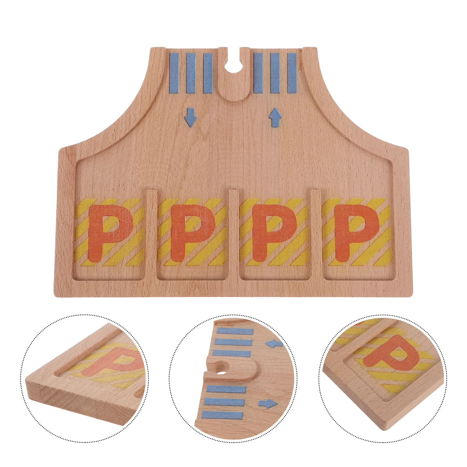 

1pcs Wooden Parking Lot Train Station Small Train Track Parking For Kids Montessori Car Layout Diorama Accessories Decor